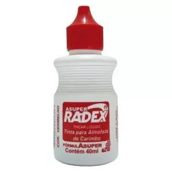 Tinta para almofada de carimbo 40ml vermelho Radex