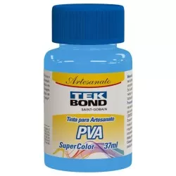 Tinta pva para artesanato azul caribe 37ml Tek Bond