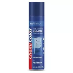 Tinta spray uso geral 400ml azul escuro Chemicolor