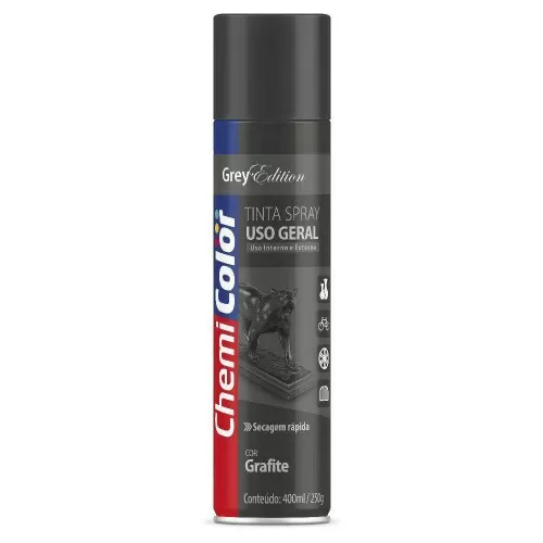 Tinta spray uso geral 400ml grafite Chemicolor