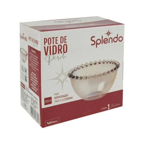 Tigela de vidro redonda 290ml pérola âmbar splendo