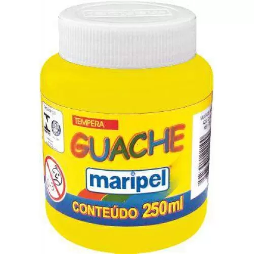 Tinta Guache 250ml amarelo Maripel