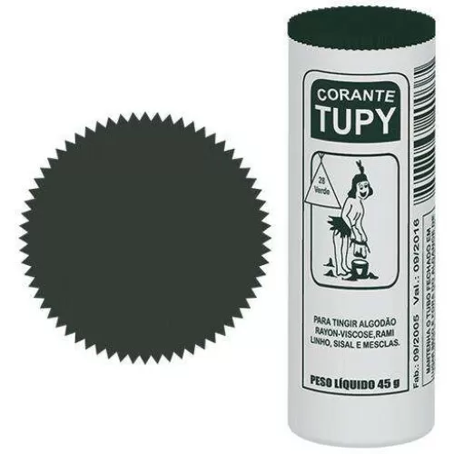 Tinta de tingir roupa verde ref 28 com 06 unidades Tupy