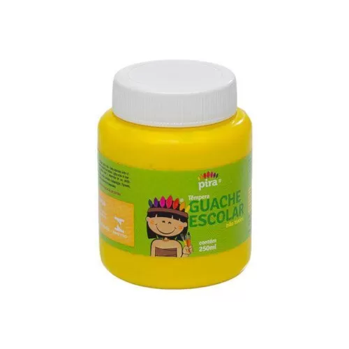 Tinta guache 250ML amarela Piratininga