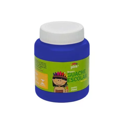 Tinta guache 250ml azul escuro Piratininga