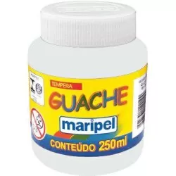 Tinta guache 250ml branco Maripel