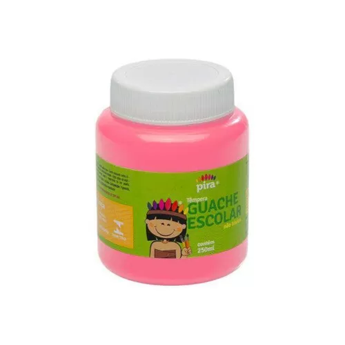 Tinta guache 250ml rosa Piratininga