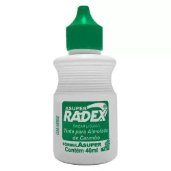 Tinta para almofada de carimbo 40ml verde Radex