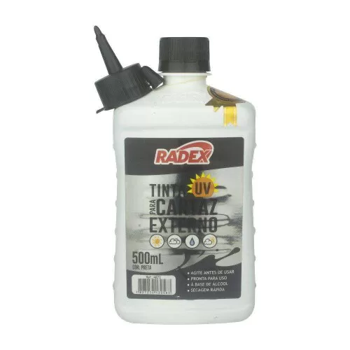 Tinta para pincel atômico profissional preto 500ml uv Radex