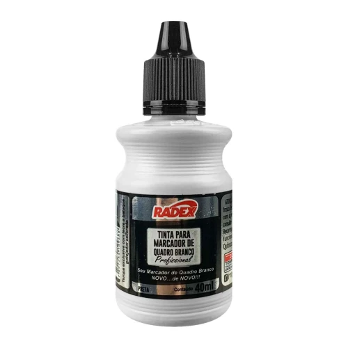 Tinta para pincel de quadro branco líquido 40ml preto Radex