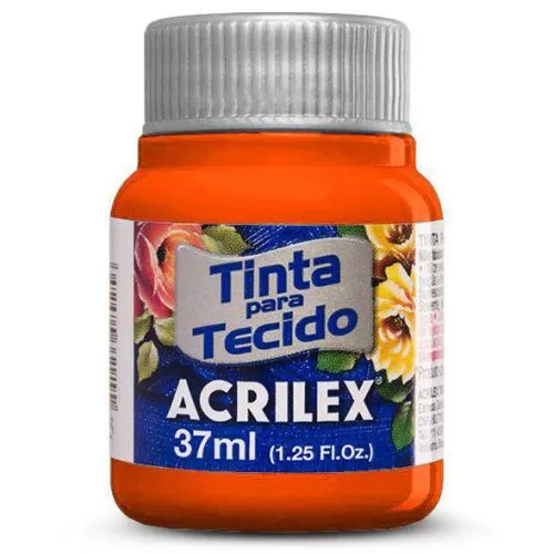 Tinta para tecido laranja 517 37ml Acrilex