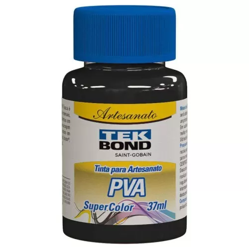 Tinta pva para artesanato preto 37ml Tek Bond