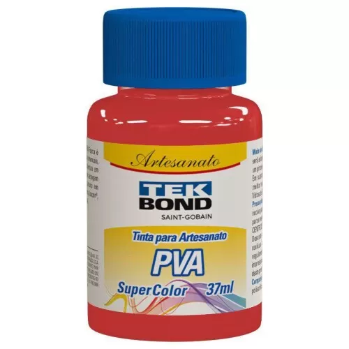 Tinta pva para artesanato vermelho pimenta 37ml Tek Bond