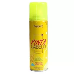 Tinta spray para cabelo amarelo fluorescente 135ml Popper