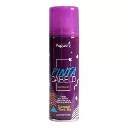 Tinta spray para cabelo roxo fluorescente 135ml Popper