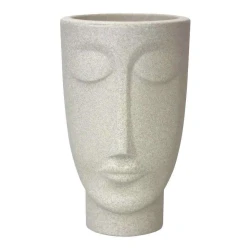 Vaso plástico face homem 36cm cimento Nutriplan