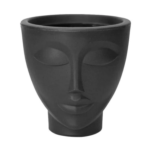 Vaso plástico face mulher 25cm preto Nutriplan