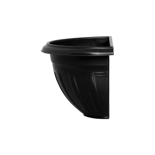 Vaso plástico parede meia lua 3300ml preto Rischioto