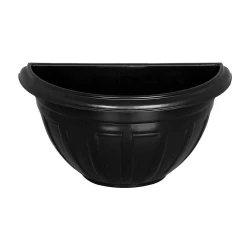 Vaso plástico para parede meia lua 1700ml preto Rischioto