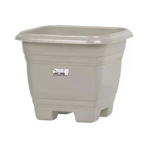 Vaso plástico quadrado areia 22cm 4,3 litros 9545 Rischioto