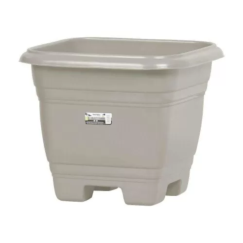 Vaso plástico quadrado areia 28cm 9,7 litros 950 Rischioto