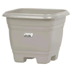 Vaso plástico quadrado areia 42cm 29,6 litros 9652 Rischioto