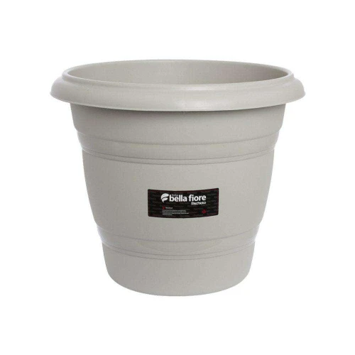 Vaso plástico redondo areia 22cm 04 litros Rischioto