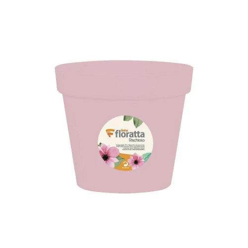 Vaso plástico redondo floratta n°15 13x15cm rosa Rischioto