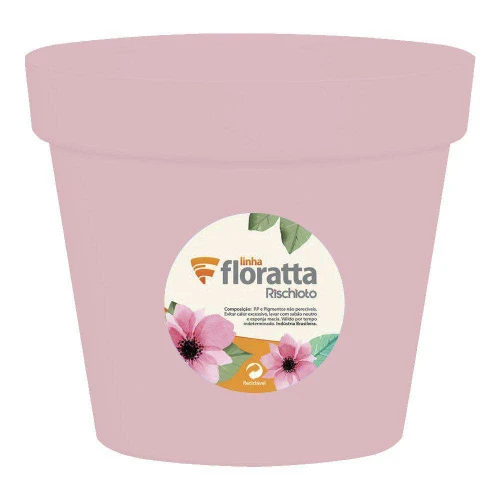 Vaso plástico redondo floratta n°40 35x40cm rosa Rischioto