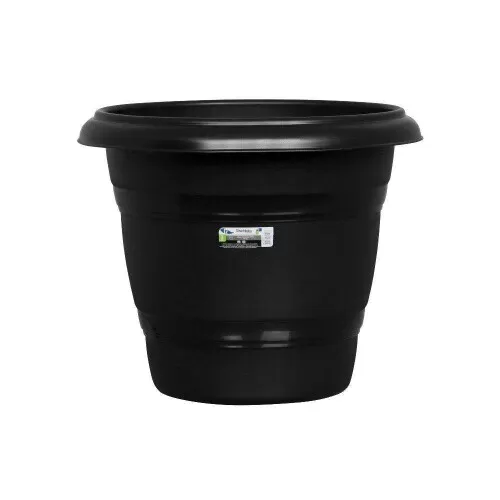 Vaso plástico redondo preto 35cm 13,5 litros 9201 Rischioto