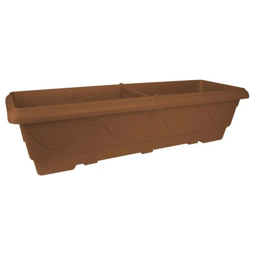 Vaso plástico retangular jardineira cerâmica 80x24cm Nutriplast