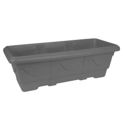 Vaso plástico retangular jardineira cinza 50x19cm Nutriplast