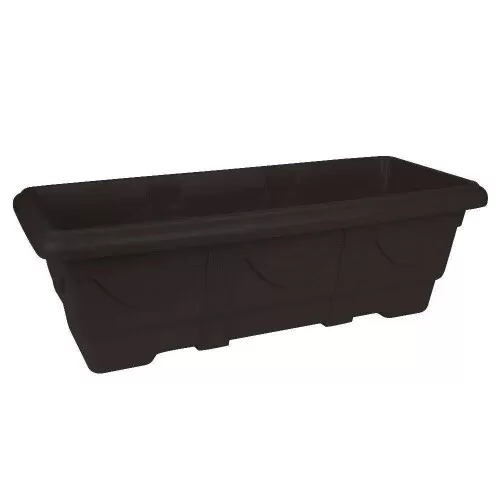 Vaso plástico retangular jardineira tabaco 50x19cm Nutriplast