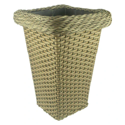 Vaso plástico vime cone quadrado n°2 45x16cm argila 656