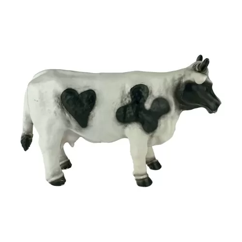 Vaca malhada de vinil premium 30cm