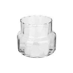 Vaso de vidro floreira com base transparente 10x11cm