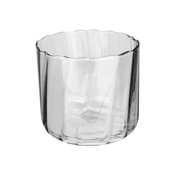 Vaso de vidro floreira com base transparente 12x13cm