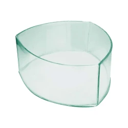 Vaso de vidro triângulo transparente 30x30x10cm