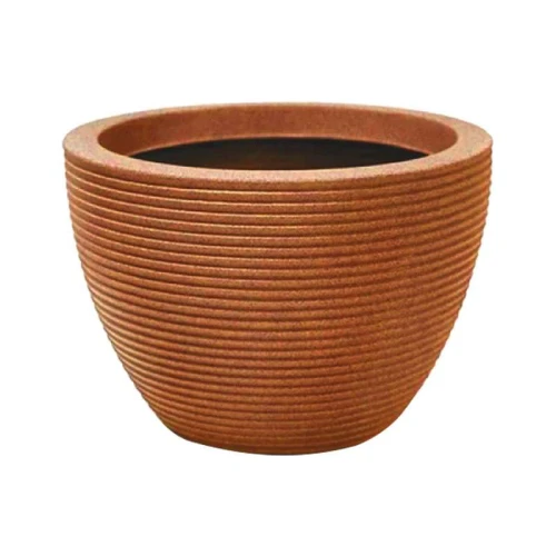 Vaso plástico Riscatto oval baixo 22cm cerâmica Nutriplast