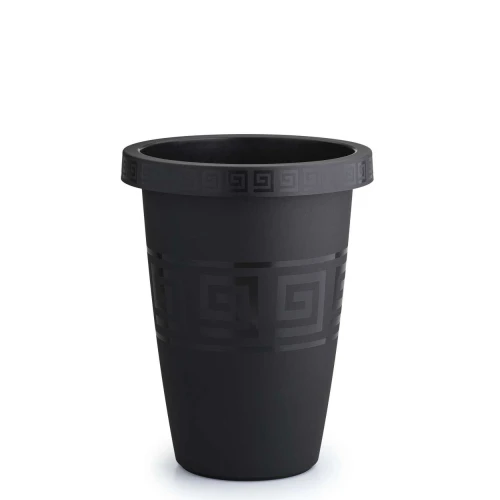 Vaso plástico cone preto 21 litros Plasmont