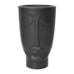 Vaso plástico face homem 36cm preto Nutriplan