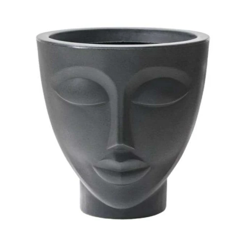 Vaso plástico face mulher 34cm preto Nutriplan