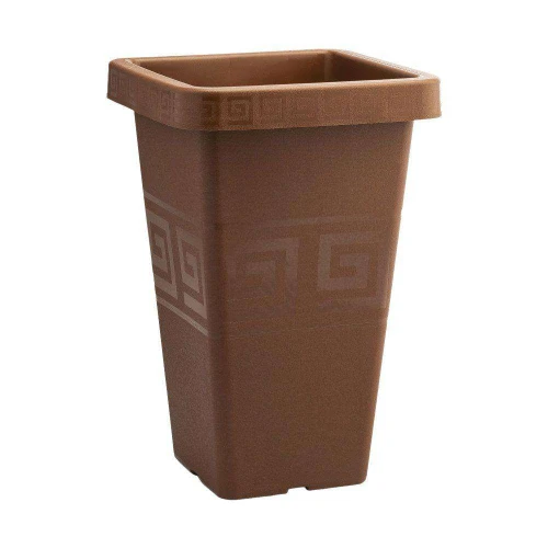 Vaso plástico quadrado grego terra cota 29,5 litros Plasmont