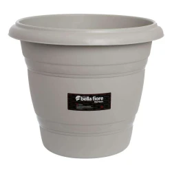 Vaso plástico redondo areia 42cm 25 litros Rischioto