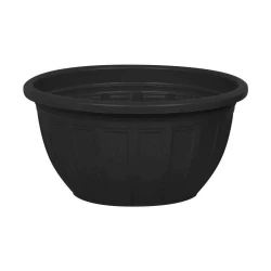 Vaso plástico redondo florença preto 7,5 litros Rischioto