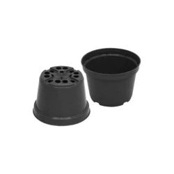 Vaso plástico redondo para muda holambra 05cm n°06 mini preto Nutriplan