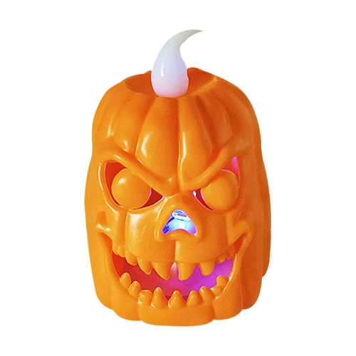 Vela decorativa abóbora led halloween 7cm Aliança