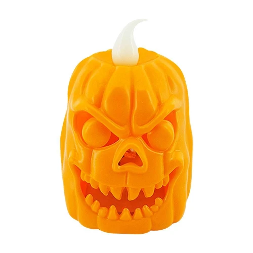 Vela decorativa abóbora led halloween 7cm Aliança