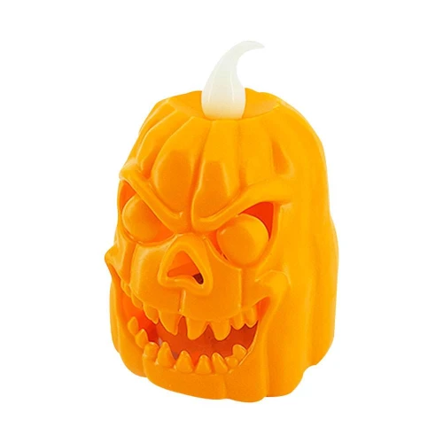 Vela decorativa abóbora led halloween 7cm Aliança