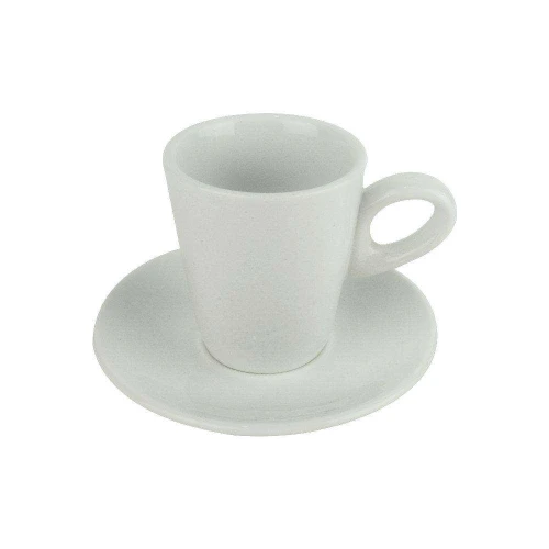 Xícara de café de porcelana 80ml com pires branca